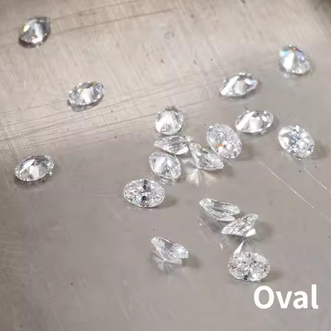 Melee Lab Grown Diamond Oval Cut 1.5X2mm~5X7mm DEF VVS-VS HPHT Loose Diamonds Store Wholesale
