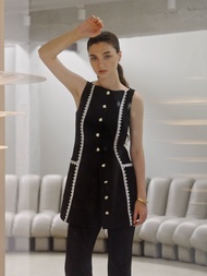 Pomelo. x Janesuda เดรสแต่งขอบลูกไม้ / Pomelo. x Janesuda Contrast Trim Lace Dress