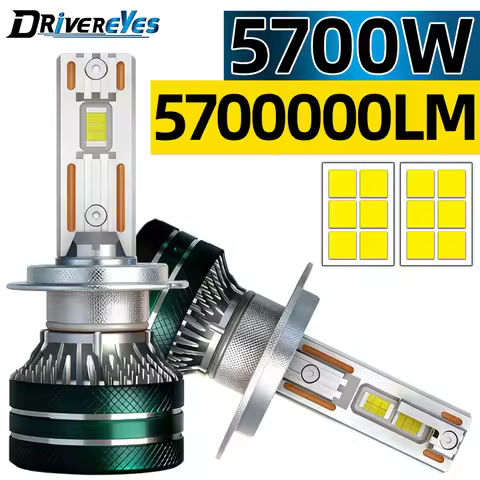 K5C H7 H4 H11 LED Headlights 5700W 5700000LM Canbus 5570 CSP H3 H8 H1 9005 9006 HB3 HB4 9012 HIR2 Ca