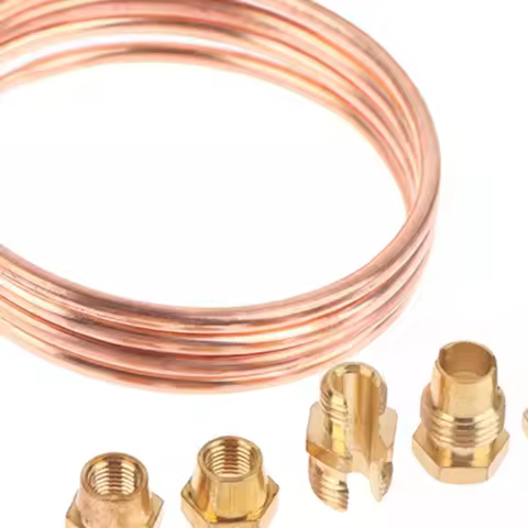 90cm Universal 3.0mV Gas Stove Thermocouple With 5 Nuts Heating Gas Burner Replacement Thermocouple
