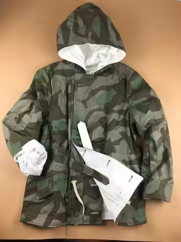 Free Shipping WW2 German Elite Splinter Camo Winter Reversible Parka War Re-Enactors
