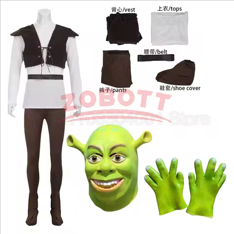 Monster Shrek cosplay costume Shrek cosplay Halloween cosplay costume MonstGreen Shrek Latex Masks G