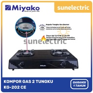 Miyako KG 202 CE Kompor Gas 2 Tungku /Kompor Gas / KG-202 CE/ KG-202CE/ KG 202 CE - Hitam
