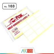 Kertas / Label Stiker Fox No. 103 uk. 32 x 64 mm (Persegi Panjang)
