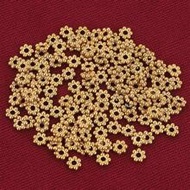 50 Pcs Stainless Steel Daisy Wheel Designs With Loose Bead Spacers For DIY Accessories With Bead Spa