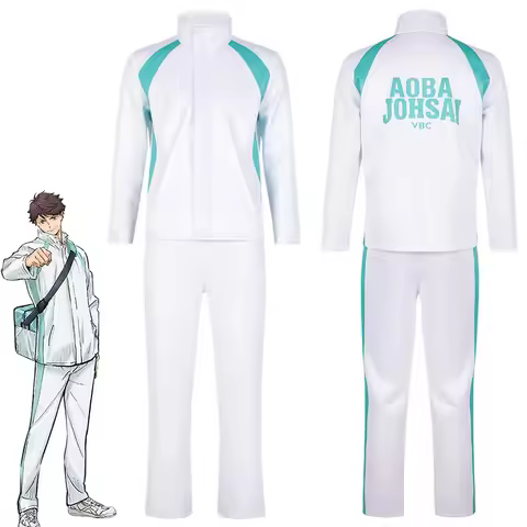 Haikyuu Anime Cosplay Costume Sets Aoba JOHSAI High School Jacket+Pants 2PCS Sports Suits Autumn Win