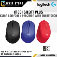 Logitech M331 Silent Plus Mouse - Extra comfort and precision with SilentTouch - USB Receiver