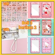 GANTUNGAN MKBK Cute ID Card Case, Cloth ID Card, Layerd ID Card Holder, Cute ID Card Holder, Clear I