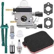 Hypersky C1Q-S68 Carburetor with Primer Bulb & Spark Plug for Sti-hl BG45 BG46 BG55 BG65 BR45C SH55 