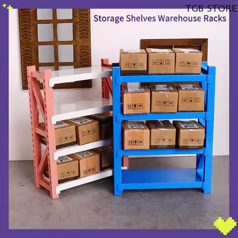 1/12 Scale Dollhouse Storage Shelves Warehouse Racks Miniature Furniture Model Decorative Storage So