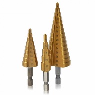 Heavy Duty HSS Steel Step Cone Drill Bit with Coating Wood Hole Cutter