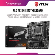 MSI PRO A620M-E Motherboard | AMD AM5 Ryzen 7000 8000 Series | DDR5 6400+ OC | PCIe 4.0 | M.2 NVMe