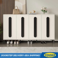 YOOK Shoe Cabinet For Home Entrance Large Capacity Solid Wood Eco-Board Entryway Cabinet Integrated 