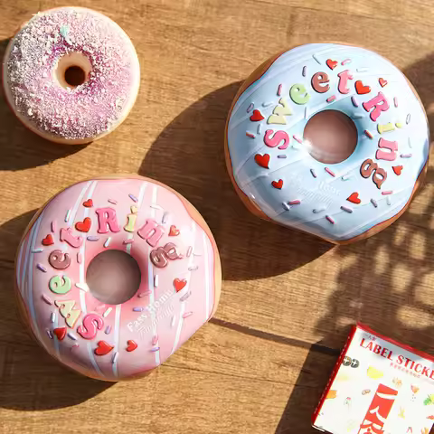 Colorful Doughnut Shape Mini Cute Cartoon 8 X 8 X 4cm Candy Pill Lipstick Tin Storage Coin Box Weddi