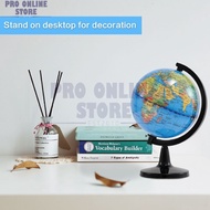 360 Degree Rotating World Globe Earth Atlas Map 14.2cm Desk Stand Globe