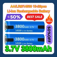 AA/LR6/14500 10-20pcs Li-Ion 3.7V 3800mAh Rechargeable Battery