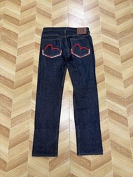 Evisu Red Seagull Denim Selvedge Jeans 32x34 牛仔褲