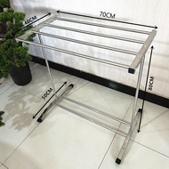 LG Jemuran Baju Stainless Jumbo Dengan Rak Sepatu Jemuran Baju 160CM Jemuran Pakaian Stainless Super