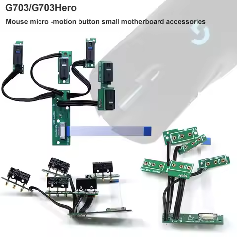 Repair Parts for Compatible G703/G703 HERO Wireless Mouse: thermal insertion Microswitch Button Smal
