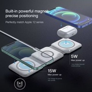 全新 Magsafe Charger 三合一摺叠磁吸無線充電器 PD 15W for iPhone Apple Watch Airpods