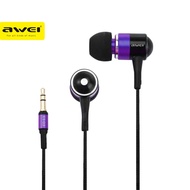Awei ES-Q3 Wired Earphone  3.5mm Jack Noise-Isolation Earbuds HiFi Stereo Super Bass without Mic