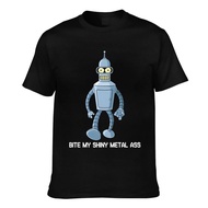 Newest Fashion Bite My Shiny Metal Bender Futurama Mans Short Sleeve Cotton Tee