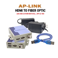 Hdmi Fiber Optic KVM Extender 4K 3D LC SM 10KM SFP 10G. + USB ส่งสัญญาณ Hdmi ผ่านสายไฟเบอร์ออฟติก