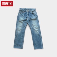 กางเกงยีนส์มือสอง Edwin 505xx ป้ายส้ม ริมแดง 🇯🇵 เอว 34 ยาว 40 ปลาย 8.5 เฟดสวย สภาพดี ไม่มีตำหนิ