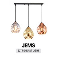 Premium Jems Jewel Design E27 Chrome Rose Gold Pendant Light TML