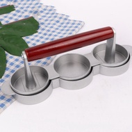 [IpvCQZ]Mini Hamburger Presses Nonstick 3 Slot Small Burger Patties Press Triple Beef Burger Maker M