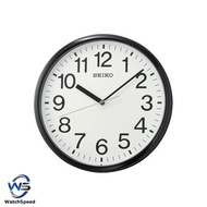 Seiko Clock QXA756K QXA756 White Analog Quartz Black Case Modern Simple Decorator Wall Clock