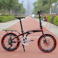 RT-20 Mini 20in Folding Bike Bicycle SHIMAN0 7 Gears Portable City Sports Bike Mechanical Brakes