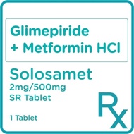 SOLOSAMET Glimepiride 2mg + Metformin 500mg 1 Sustained-release Tablet [PRESCRIPTION REQUIRED]