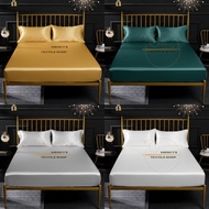 Bedsheet 3in1 Super Sports Satin Bedsheet with Pillowcase Set Bedsheet Fully Garterized Bedsheet Set