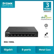 D-Link DGS-108GL 8 Port Gigabit Metal Unmanaged Desktop Switch