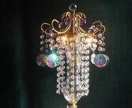 【老時光 OLD-TIME】早期二手台灣製大盞水晶玻璃桌燈*僅寄郵局*