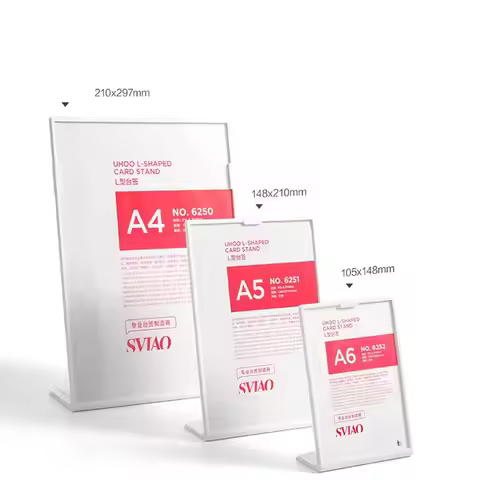 Ad Frames A4 a5 a6 Acrylic Sign Holders Anti Drop Plastic Vertical Table Card L-Shaped T-Shaped Type