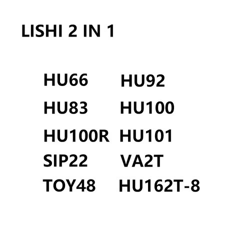 Lishi Vehicle 2-in-1 Decoder Cars Lock Set HU66 HU162T(8) HU64 HU92 HU100 HU83 HU100R HU101 lishi 2i