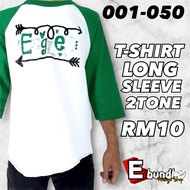 T-SHIRT LONG SLEEVE 2TONE #bundle RM10