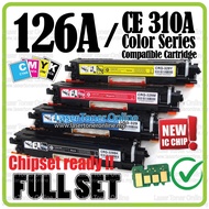 Full Set Compatible to H* 126A laserjet pro CP1025 CP1025nw 100 color MFP M175a M175nw M275nw CE310A