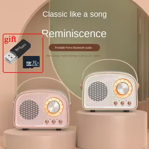 DW21 Mini Bluetooth Speaker Classical Music Player with FM Radio,TF Card Sound Stereo Subwoofer Port
