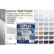 (1L)TOPLUS WEATHER PLUS EXTERIOR WALL PAINT -COOL NEUTRAL