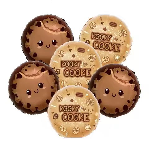 23inch Cookie Aluminium Film Balloon, Children's Birthday Party Decoration Kooky Cookie Balloon