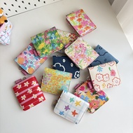 amuse stuff-clipy card holder กระเป๋าใส่บัตรรุ่นมีกระดุมลายดอกไม้