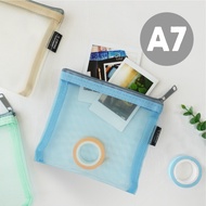 Qingqing Stationery CZ-905 A7 Pastel Gauze Bag/Mesh Bag/Gauze Bag/Zipper Bag/Zipper Bag/File Bag/Sto