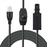 2.5m / 8.2ft Track Lighting Live End Cord with Inline Dimmer Switch H Track Live End Feed Connector