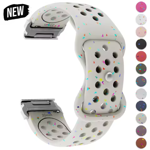 Silicone Band For Garmin Watch Fenix 8/5/5X/5XPlus/6/6X Pro/7/7x/Forerunner945 Quick Fit Metal Adapt