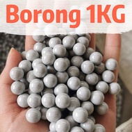 Stok 500g/1KG 8mm 9mm 10mm borong Bebola tanah liat Mud ball mud pill 1kg BROWN Magnetic Hard 加硬泥球Cl