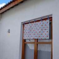 繁花小门帘 定制原创插画纹样日式中式小清新門簾隔断 圣诞礼物