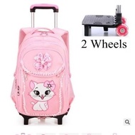 Foldable Children's School Bag Trolley 2 4 6 Wheels Premium Foldable Trolley Import Multipurpose